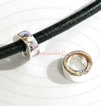 Bright Sterling Silver Round Bead for European Charm Bracelets 8mm