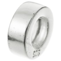 Bright Sterling Silver Round Bead for European Charm Bracelets 8mm