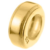 14K Gold 925 Sterling Silver Round Bead for European Charm Bracelets 8.1mm