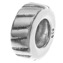 Bali Sterling Silver Twisted Round Bead for European Charm Bracelets 9.5mm
