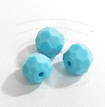 6 x Swarovski Crystal Element Sround Faceted 5000 Turquoise 8mm