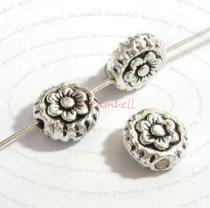 2x Sterling Silver Daisy Flower spacer connector 7.5mm