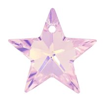 1x Pink Swarovski Crystal Star pendant AB (28mm)