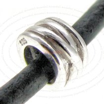 STERLING SILVER ROUND BEAD TUBE for European Charm Bracelets