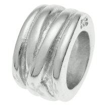 STERLING SILVER ROUND BEAD TUBE for European Charm Bracelets