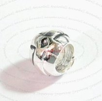 Sterling silver CROSS DOTS European Style Bead for European Charm Bracelets 8mm