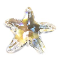 1x Swarovski Elements Crystal 8818 Star Fish Clear AB Starfish