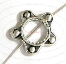 1x Sterling Silver Sweet Star Flower Frame Slide spacer bead connector 13.5mm
