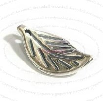 Oxidized Antique Finish STERLING SILVER LEAF DANGLE CHARM SPARCER 18.5mm