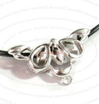 1x STERLING SILVER Pendant Slide Connector