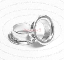 10x STERLING SILVER GROMMET EYELET Rivet For GLASS BEAD 4mm