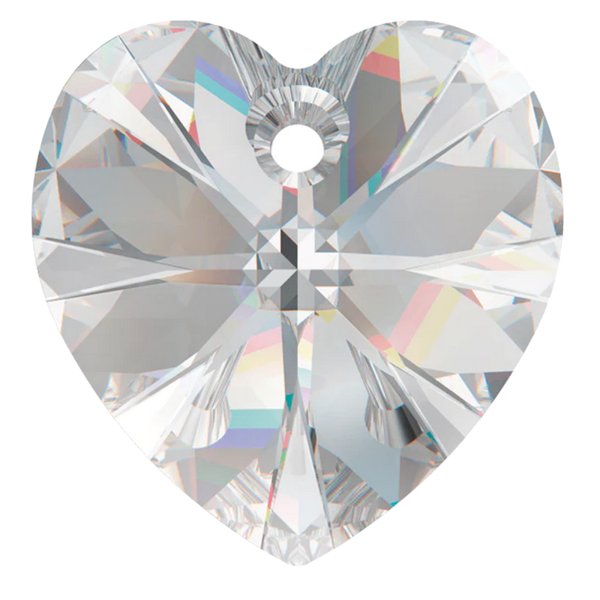 Swarovski Crystal Heart 8781 Pendant Clear AB 28mm
