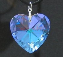 Swarovski Crystal Heart 8781 Pendant Clear AB 28mm