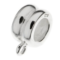 1 x Sterling Silver Pendant Charm Connector Cord Ring Slide Bail for European Charm
