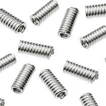 20x STERL SILVER WIRE COIL TUBE SPACER BEAD 5mmx 2mm
