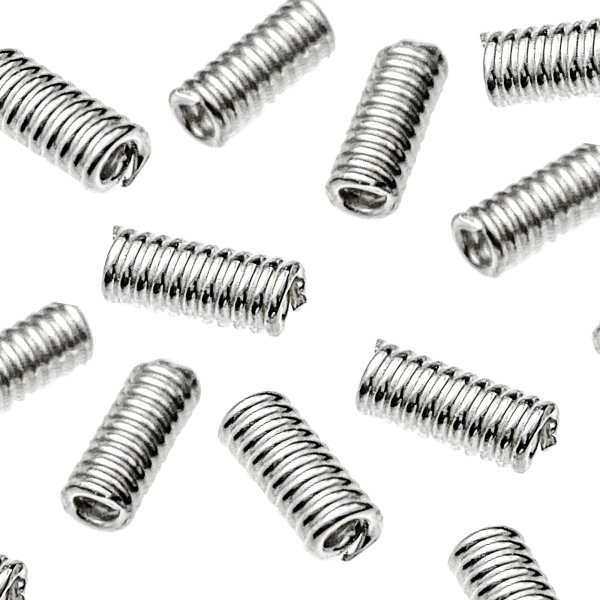 20x STERL SILVER WIRE COIL TUBE SPACER BEAD 5mmx 2mm