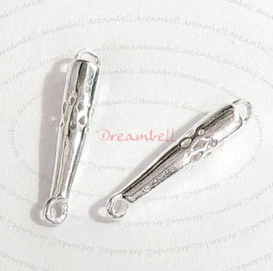 2x Sterling SILVER FLOWER Tube LINK CONNECTOR BEAD 18mm