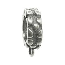 1x Sterling silver Pendant Charm Connector Cord Ring Slide for European Charm