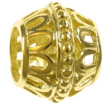 14K Real Gold Plated 925 Sterling Silver for European Charm Bracelets bead 9.2mm