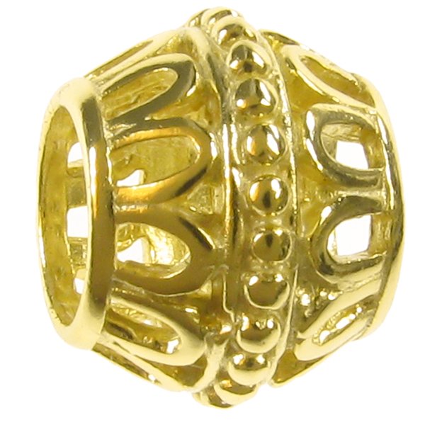 14K Real Gold Plated 925 Sterling Silver for European Charm Bracelets bead 9.2mm