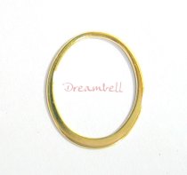 14K Real Gold plated over S Silver Oval Jump Ring Bead Chandelier Connector 24mm