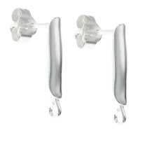 2x Sterling Silver Stud Earring Loop Post
