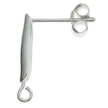 2x Sterling Silver Stud Earring Loop Post