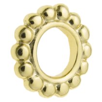 14k Real Gold Plated 925 Sterling Silver ROUND DAISY BEAD for European Charm Bracelets