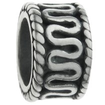Sterling silver Simplicity Round Bead Tube for European Charm Bracelets