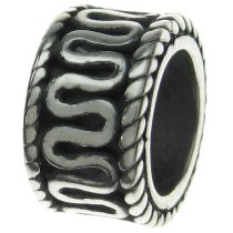 Sterling silver Simplicity Round Bead Tube for European Charm Bracelets