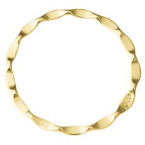 1x 14k Gold Plated Over Sterl Silver Round Wave Hoop Jump Ring Connector 22mm
