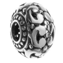 Sterling Silver Round Dots Flower Beads for European Charm Bracelets
