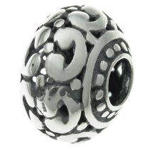Sterling Silver Round Dots Flower Beads for European Charm Bracelets