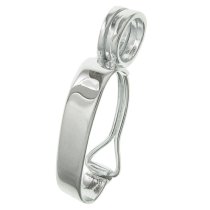 STERLING SILVER DONUT HOLDER CHANGEABLE PENDANT BAIL CLASP SLIDER