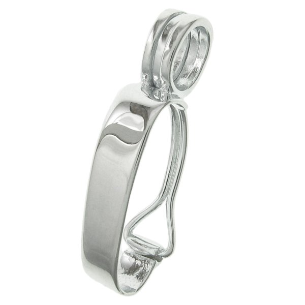 STERLING SILVER DONUT HOLDER CHANGEABLE PENDANT BAIL CLASP SLIDER