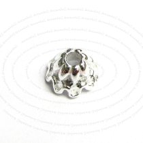 4x Sterling Silver Bead Flower Cone Cap 6.7m x 4.6mm