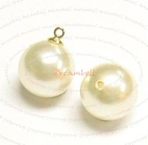 4x Swarovski crystal 5818 Creamrose Light Pearl ROUND half drilled 6mm