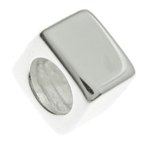 Sterling Silver Square cube Rondelle Bead for European Charm Bracelets