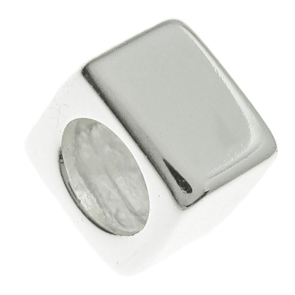 Sterling Silver Square cube Rondelle Bead for European Charm Bracelets