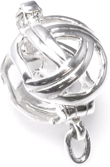 Sterling Silver Pearl Clasp Enhancer | 6mm Round Bead Converter & Necklace Shortener