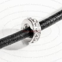 Sterling Silver DOTS Round Bead for European Charm Bracelets 9mm