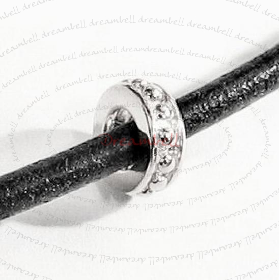 Sterling Silver DOTS Round Bead for European Charm Bracelets 9mm