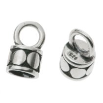 2x Bali Sterling Silver End cap For 4mm Leather Bead Cord