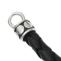 2x Bali Sterling Silver End cap For 4mm Leather Bead Cord