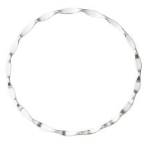 1x Sterl Silver Round Wave Hoop Jump Ring Connector 30mm