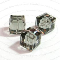 2x Swarovski Elements Crystal Cube Bead 5601 Black Diamond 8mm