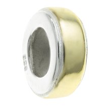 14K Gold Plated 925 Sterling Silver Round Bead for European Charm Bracelets 8mm