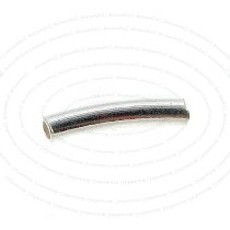 20x Sterling Silver Curve Tube Bead Spacer 8mm x 1.5mm