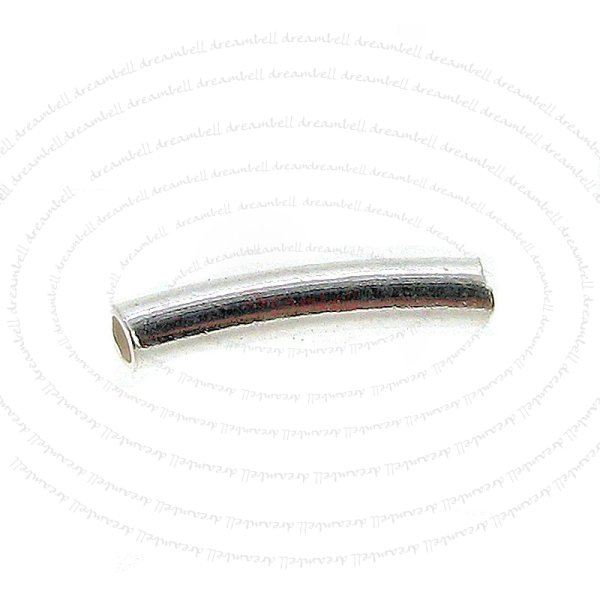 20x Sterling Silver Curve Tube Bead Spacer 8mm x 1.5mm