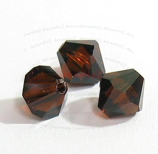 24x Swarovski Elements Bicone Crystal 5301 Mocca 6mm